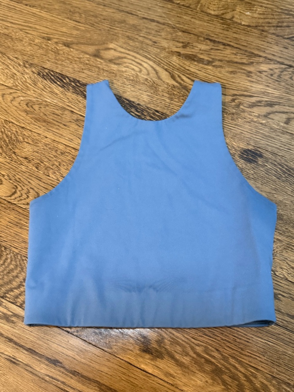 girlfriend collective blue active top size small